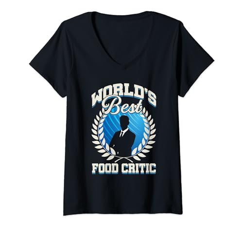 El mejor crítico gastronómico del mundo | Foodie | Escritor de alimentos Camiseta Cuello V